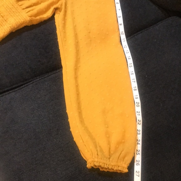 MINKPINK Smocked Long Puff Sleeve Crop Top Elastic Waist-& Square Tie Neck-L - Picture 9 of 11